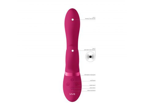 Wibrator króliczek silikonowy Vive Kyra różowy USB 21 cm - 3