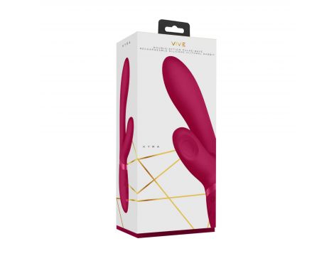Wibrator króliczek silikonowy Vive Kyra różowy USB 21 cm - 8