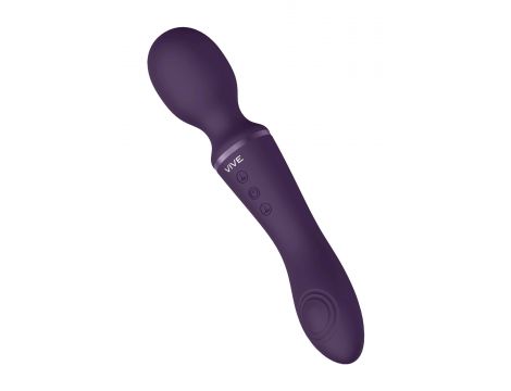 Różdżkowibrator silikonowy Vive Enora fioletowy USB 22 cm - 3