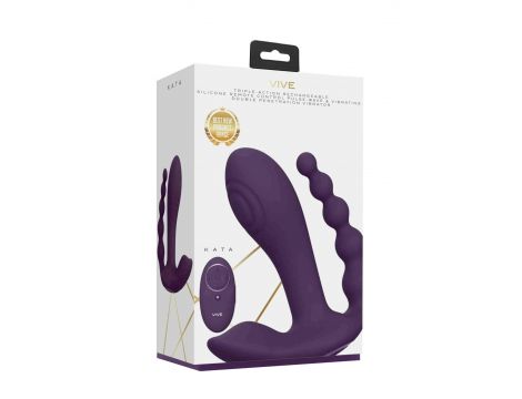 Wibrator analny Kata Vive fioletowy z pilotem USB - 10