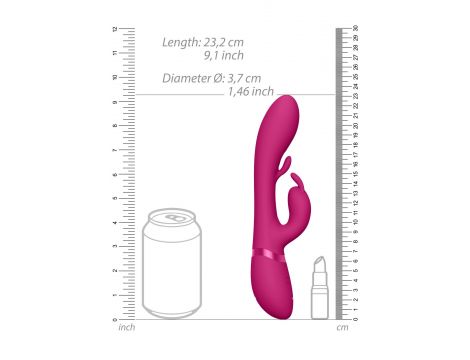 Wibrator króliczek Vive Tama różowy USB 27,6 cm - 8