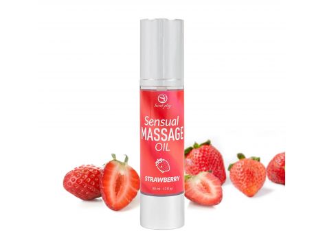 Olejek do masażu truskawkowy Secret Play 50 ml - 4