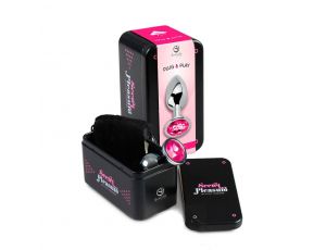 FUCHSIA JEWELLED METAL BUTT PLUG S