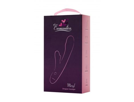 Wibrator króliczek silikonowy Eromantica Meryl różowy USB 22,5 cm - 2