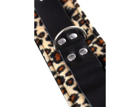 Anonymo handcuffs, PU leather, print, 19.5 cm - 6