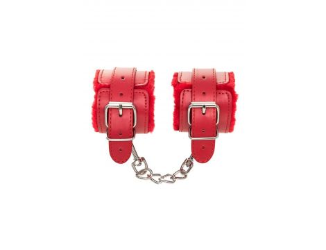 Anonymo handcuffs, PU leather, red, 27 cm - 4