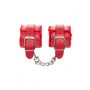 Anonymo handcuffs, PU leather, red, 27 cm - 5