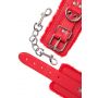 Anonymo handcuffs, PU leather, red, 27 cm - 8