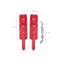 Anonymo handcuffs, PU leather, red, 27 cm - 6