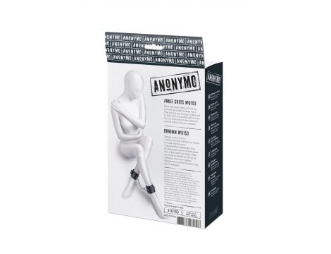 Kajdanki na kostki Anonymo ze skóry PU czarne 26,5 cm - 8