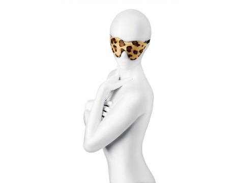 Maska Anonymo skóra PU z printem czarna 26 cm