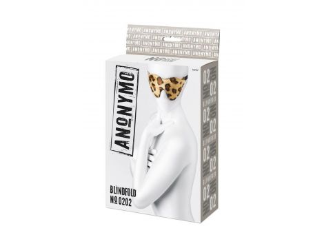 Maska Anonymo skóra PU z printem czarna 26 cm - 8