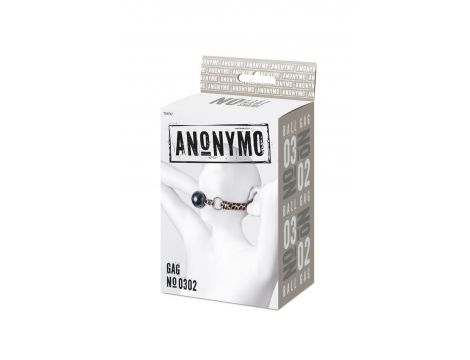 Anonymo gag, ABS plastic, black, 64 cm - 4