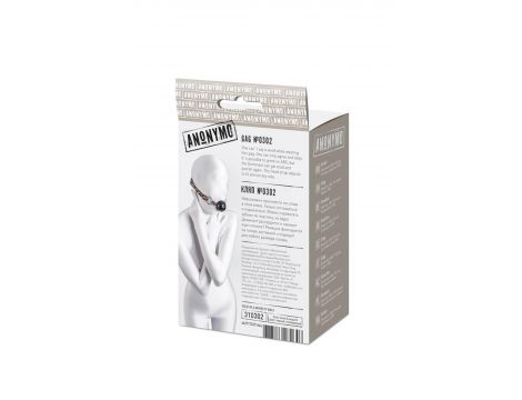 Anonymo gag, ABS plastic, black, 64 cm