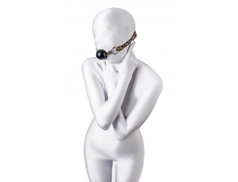 Anonymo gag, ABS plastic, black, 64 cm - 2