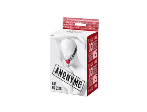 Anonymo gag, TPR, red, 64 cm - 6