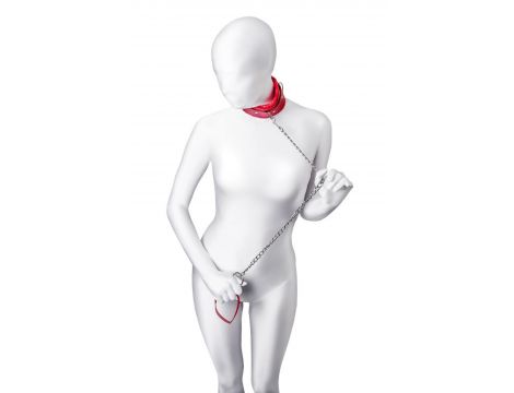Anonymo collar, PU leather, red - 4