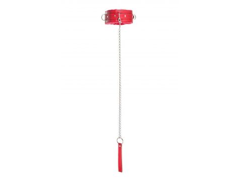 Anonymo collar, PU leather, red - 3