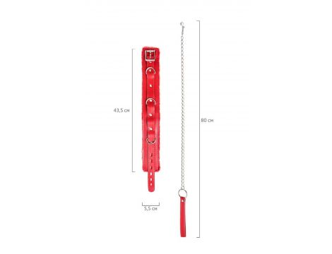 Anonymo collar, PU leather, red - 7