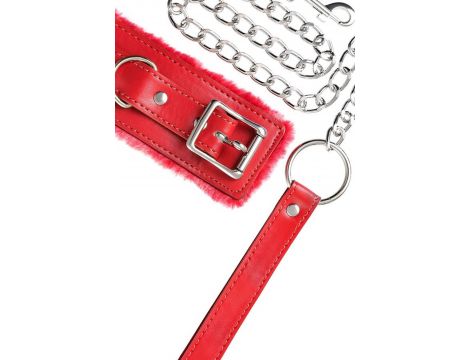 Anonymo collar, PU leather, red - 12