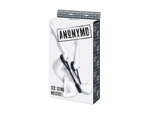 Anonymo fixing sling, PU leather, black, 145 cm
