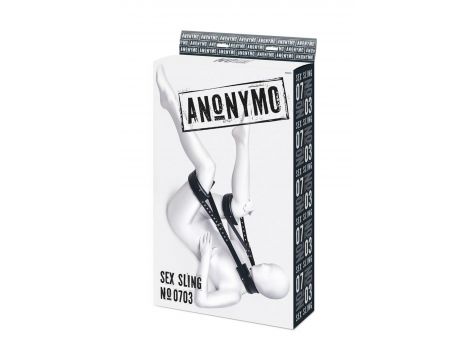 Anonymo fixing sling, PU leather, black, 145 cm