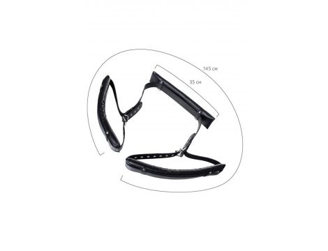 Anonymo fixing sling, PU leather, black, 145 cm - 7