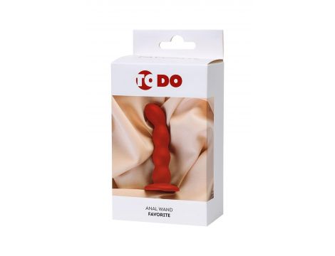 Dildo analne małe faliste czerwone Favorite ToDo z przyssawką - 4