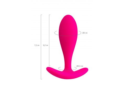 Mały korek analny ToDo Hub różowy wodoodporny 7 cm - 6