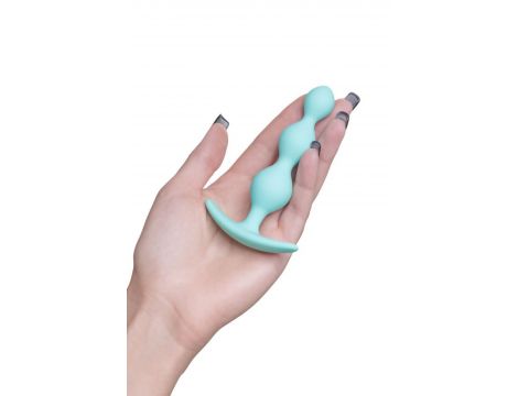 ToDo by Toyfa Anal plug Triple, silicone, mint, 10.5 cm, O 2.4 cm - 3