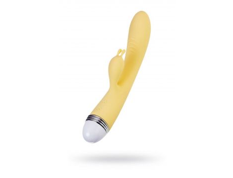 Wibrator króliczek Flovetta Aster silikonowy żółty USB 22 cm - 3