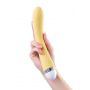 Wibrator punktu G Flovetta Calla silikonowy żółty USB 22 cm - 8