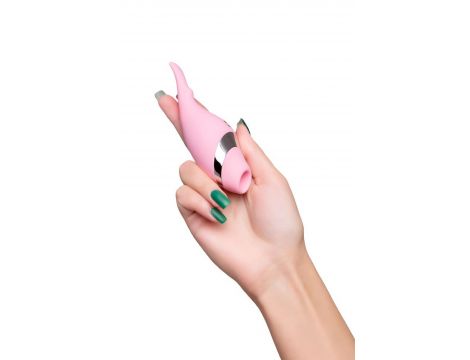 Multifunctional erogenous zone stimulator Flovetta by Toyfa DAHLIA, silicone, pink, 14 cm - 7