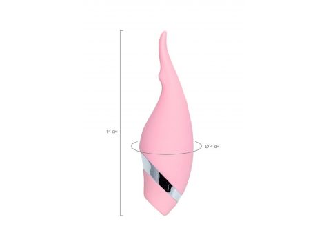 Multifunctional erogenous zone stimulator Flovetta by Toyfa DAHLIA, silicone, pink, 14 cm - 9