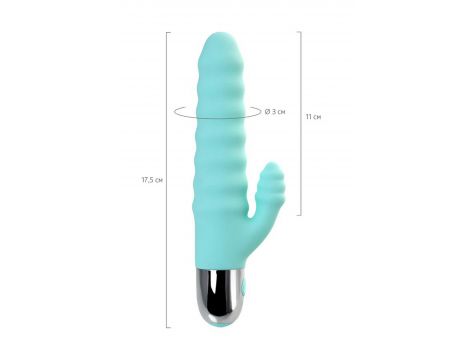 Wibrator Relief Flovetta Flax miętowy silikonowy 17,5 cm - 13