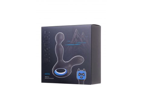 EROTIST SIXTH Prostate Massager vibro with heating silicone black 14.5 cm - 9
