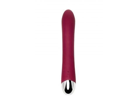 Vibrator with clitoral stimulator L'EROINA by TOYFA Sangra, silicone, burgundy, 20.5 cm - 5