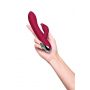 Vibrator with clitoral stimulator L'EROINA by TOYFA Sangra, silicone, burgundy, 20.5 cm - 2