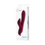 Vibrator with clitoral stimulator L'EROINA by TOYFA Sangra, silicone, burgundy, 20.5 cm - 7
