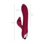 Vibrator with clitoral stimulator L'EROINA by TOYFA Sangra, silicone, burgundy, 20.5 cm - 11