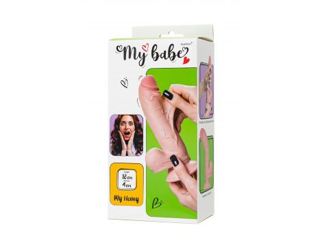 Dildo realistyczne My Babe by RealStick cieliste TPE 18 cm - 9