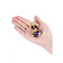 Golden anal plug TOYFA Metal,with a amethyst colored gem - 4