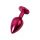 Red anal plug TOYFA Metal with black gem