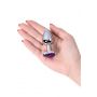 Silver anal plug with purple gem heart-shaped - 6