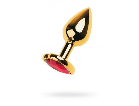 Gold anal plug with gem