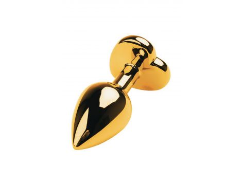 Gold anal plug with gem - 2