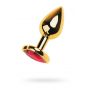 Gold anal plug with gem - 2