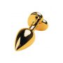 Gold anal plug with gem - 3