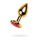 Gold anal plug with gem
