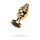 Golden anal plug with  black gem